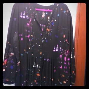 Melissa McCarthy Black Tunic Top Size 3X